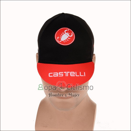 Castelli Gorra Negro y Rojo 2015 Ciclismo