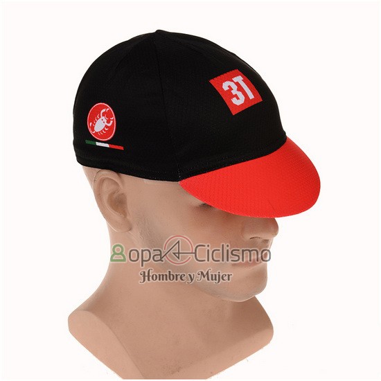Castelli Gorra Rojo y Negro 2015 Ciclismo
