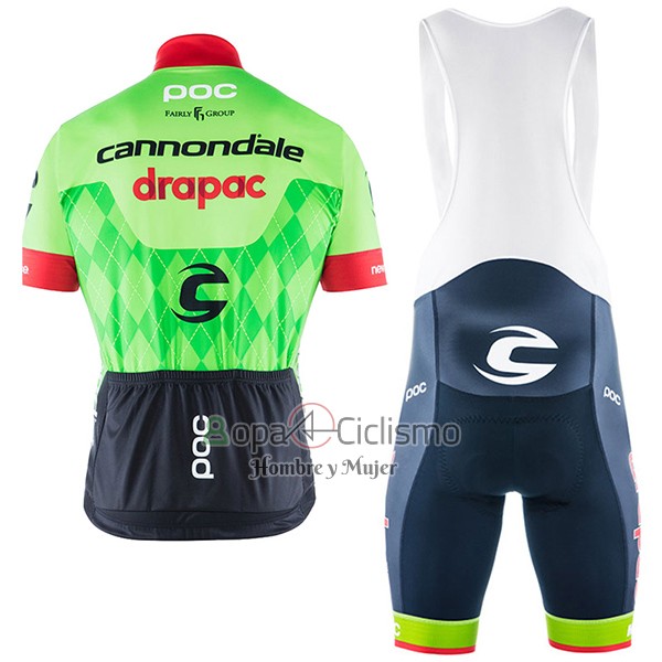 Cannondale Drapac Ropa Ciclismo Culotte Corto 2017 Hombre Mangas Cortas Verde