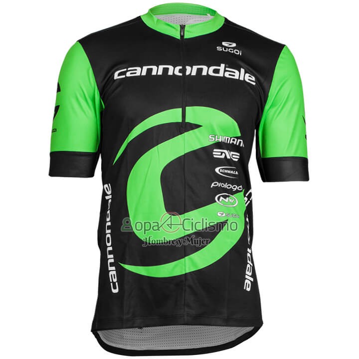 Cannondale Factory Rancing Ropa Ciclismo Culotte Corto 2018 Hombre Mangas Cortas Verde y Negro