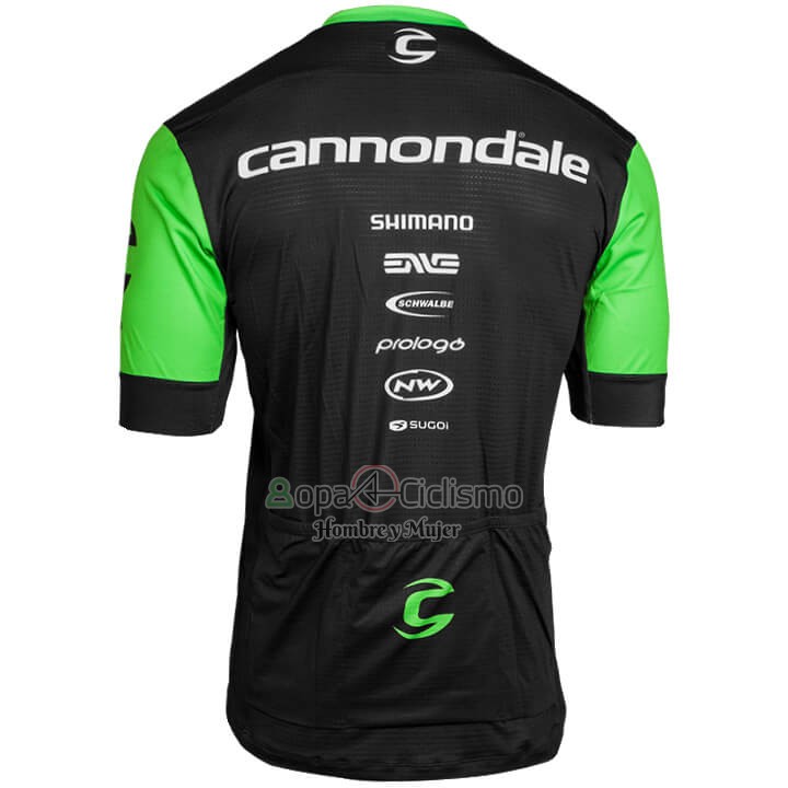 Cannondale Factory Rancing Ropa Ciclismo Culotte Corto 2018 Hombre Mangas Cortas Verde y Negro