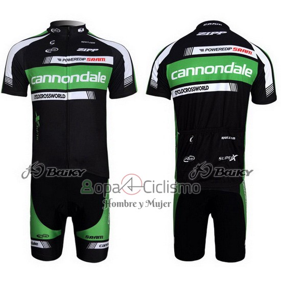 Cannondale Ropa Ciclismo Culotte Corto 2011 Hombre Mangas Cortas Negro y Verde