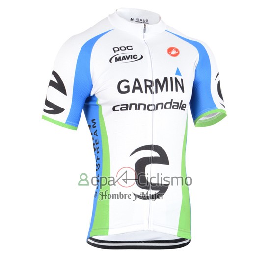 Cannondale Ropa Ciclismo Culotte Corto 2015 Hombre Mangas Cortas Verde y Blanco
