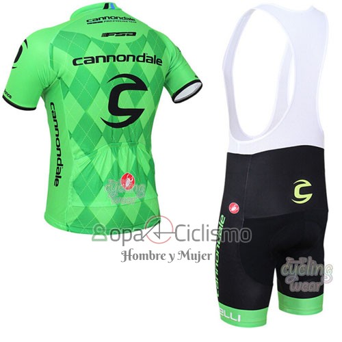 Cannondale Ropa Ciclismo Culotte Corto 2016 Hombre Mangas Cortas Verde
