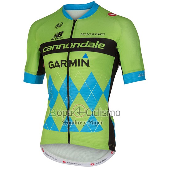 Cannondale Ropa Ciclismo Culotte Corto 2017 Hombre Mangas Cortas Verde y Azul