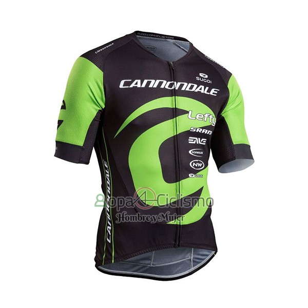 Cannondale Ropa Ciclismo Culotte Corto 2017 Hombre Mangas Cortas Verde y Negro