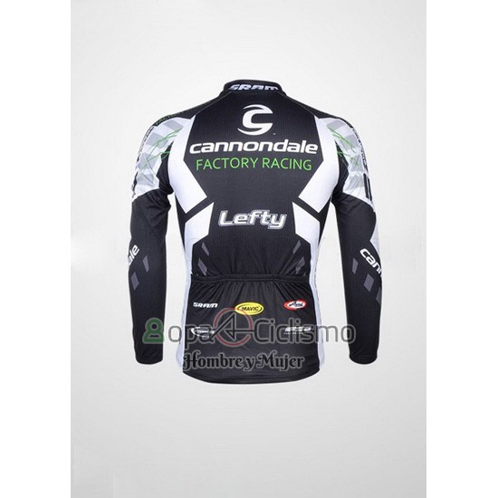 Cannondale Ropa Ciclismo Culotte Largo 2012 Hombre Mangas Largas Negro y Blanco