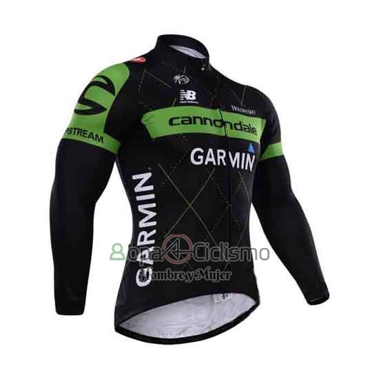 Cannondale Ropa Ciclismo Culotte Largo 2015 Hombre Mangas Largas Verde y Negro