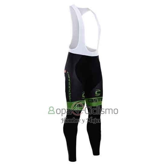Cannondale Ropa Ciclismo Culotte Largo 2015 Hombre Mangas Largas Verde y Negro
