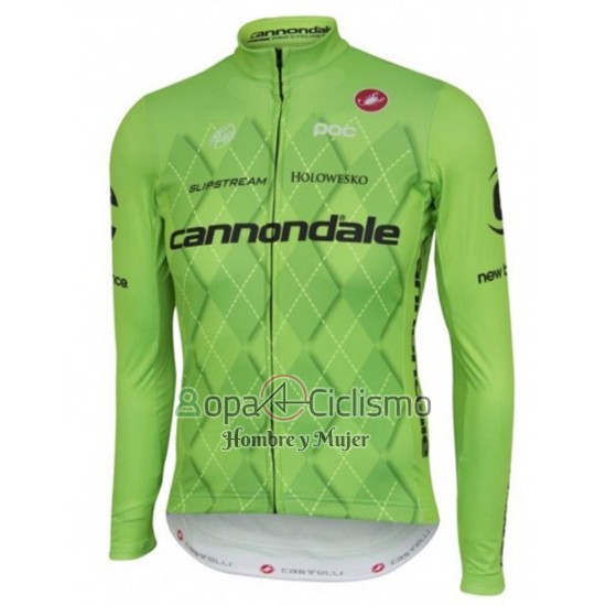 Cannondale Ropa Ciclismo Culotte Largo 2016 Hombre Mangas Largas Negro y Verde
