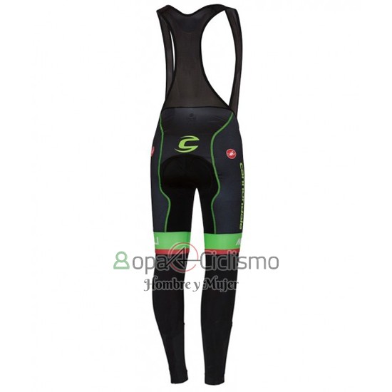 Cannondale Ropa Ciclismo Culotte Largo 2016 Hombre Mangas Largas Negro y Verde