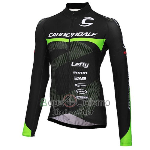 Cannondale Ropa Ciclismo Culotte Largo 2016 Hombre Mangas Largas Negro y Verde