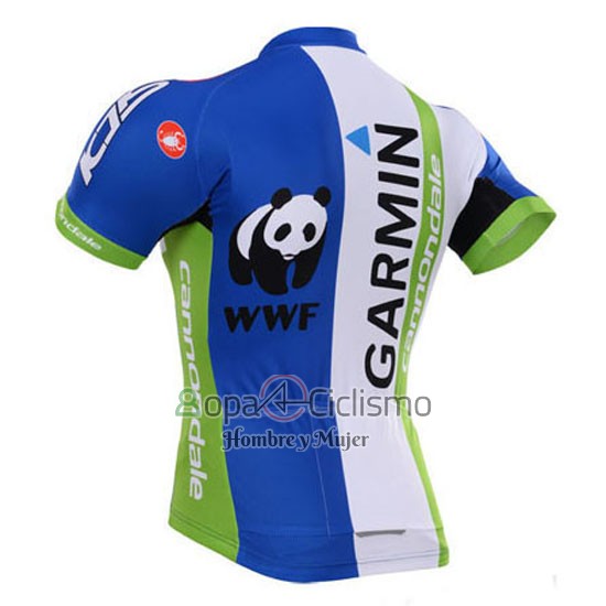 Garmin Ropa Ciclismo Culotte Corto 2015 Hombre Mangas Cortas Azul y Blanco