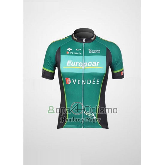 Europcar Ropa Ciclismo Culotte Corto 2012 Hombre Mangas Cortas Verde