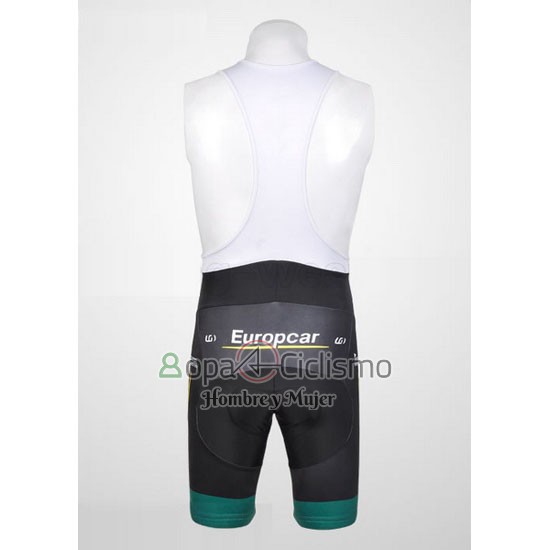 Europcar Ropa Ciclismo Culotte Corto 2012 Hombre Mangas Cortas Verde