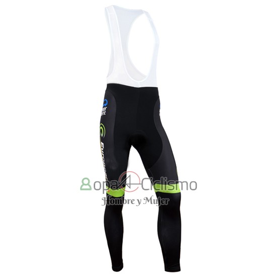 Europcar Ropa Ciclismo Culotte Largo 2014 Hombre Mangas Largas Negro y Verde