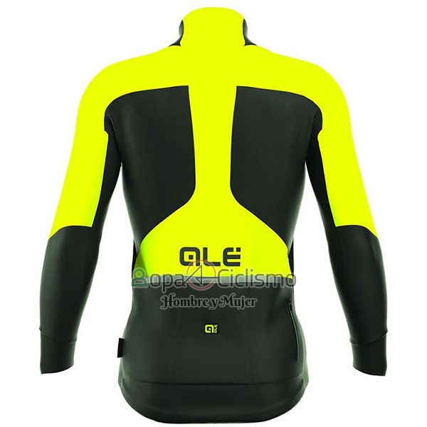 Ale Camo Ropa Ciclismo Culotte Largo 2017 Hombre Mangas Largas ALE Gorrao Nord Negro y AMarillo