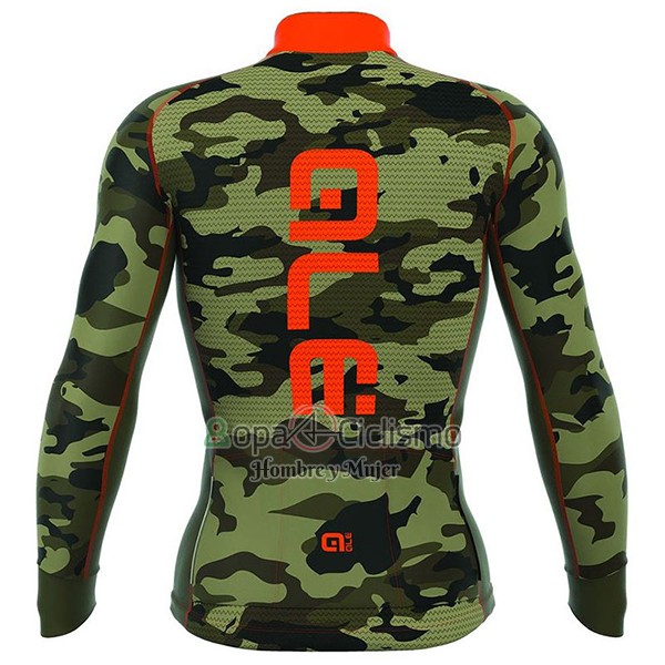Ale Camo Ropa Ciclismo Culotte Largo 2017 Hombre Mangas Largas Naranja y Negro