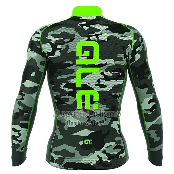 Ale Camo Ropa Ciclismo Culotte Largo 2017 Hombre Mangas Largas Verde y Negro