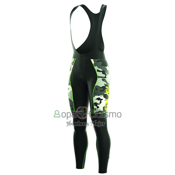 Ale Camo Ropa Ciclismo Culotte Largo 2017 Hombre Mangas Largas Verde y Negro