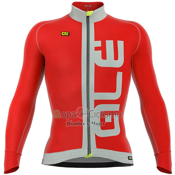 Ale Graphics Prr Arcobaleno Ropa Ciclismo Culotte Largo 2017 Hombre Mangas Largas Rojo