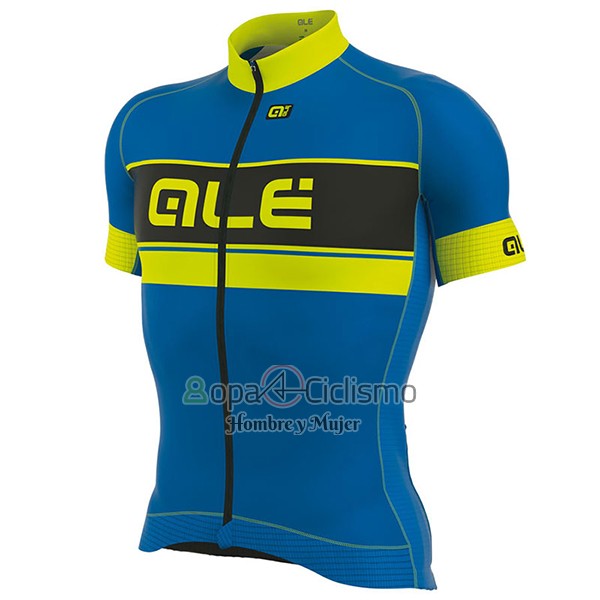Ale Graphics Prr Bermuda Ropa Ciclismo Culotte Corto 2017 Hombre Mangas Cortas AMarillo y Azul