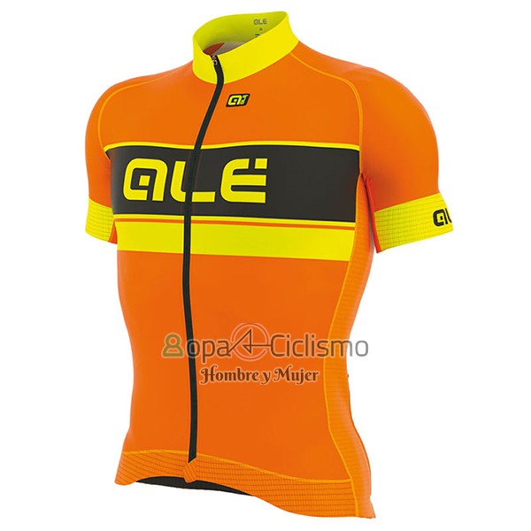 Ale Graphics Prr Bermuda Ropa Ciclismo Culotte Corto 2017 Hombre Mangas Cortas Naranja y AMarillo