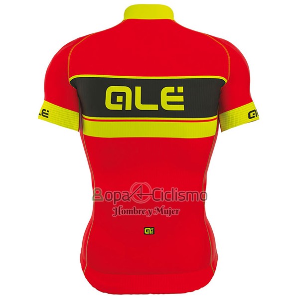 Ale Graphics Prr Bermuda Ropa Ciclismo Culotte Corto 2017 Hombre Mangas Cortas Rojo y AMarillo
