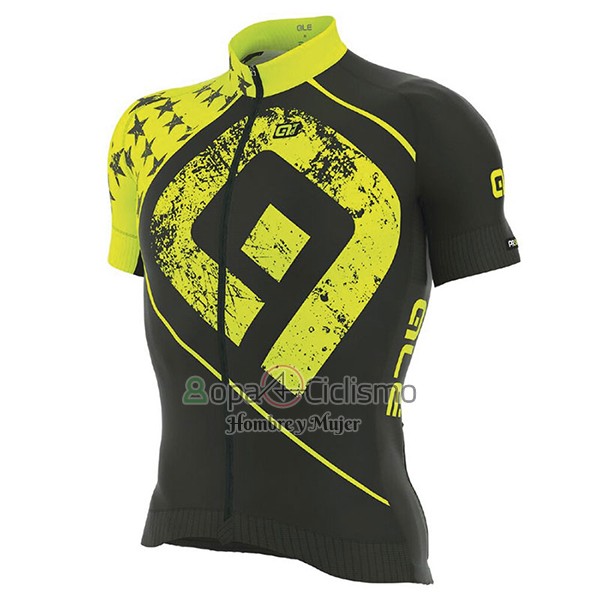Ale Graphics Prr Star Ropa Ciclismo Culotte Corto 2017 Hombre Mangas Cortas AMarillo