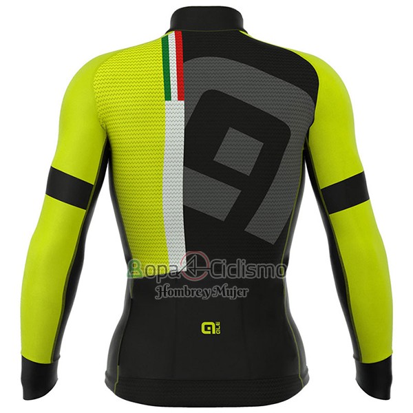 Ale Graphics Prr Tirreno Ropa Ciclismo Culotte Largo 2017 Hombre Mangas Largas Negro y AMarillo
