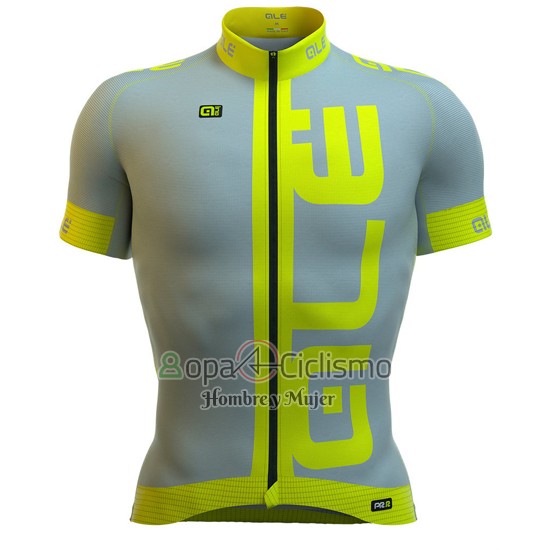 Ale Ropa Ciclismo Culotte Corto 2016 Hombre Mangas Cortas AMarillo y Gris