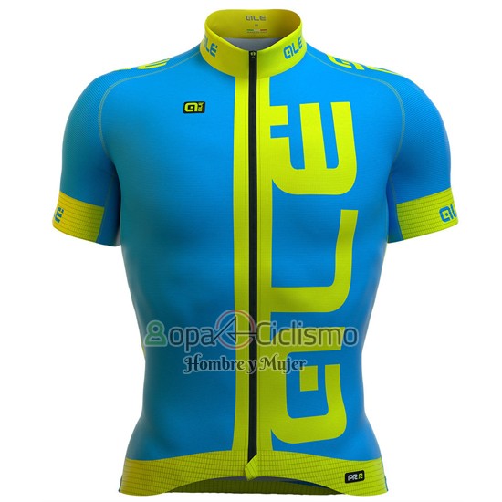 Ale Ropa Ciclismo Culotte Corto 2016 Hombre Mangas Cortas Azul y AMarillo