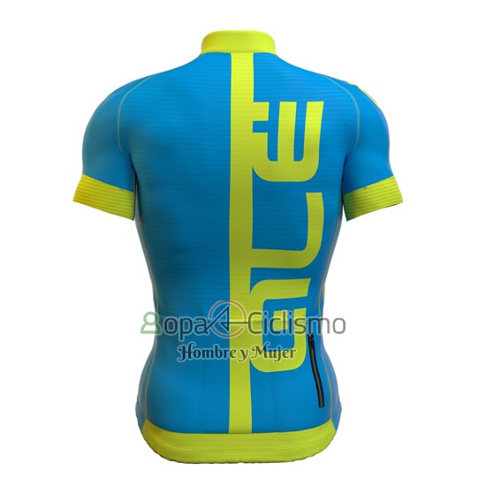 Ale Ropa Ciclismo Culotte Corto 2016 Hombre Mangas Cortas Azul y AMarillo