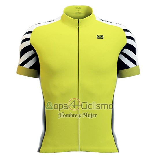 Ale Ropa Ciclismo Culotte Corto 2016 Hombre Mangas Cortas Blanco y AMarillo