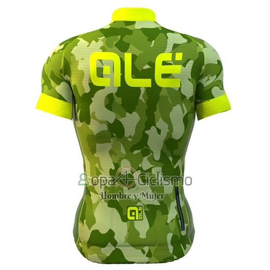 Ale Ropa Ciclismo Culotte Corto 2016 Hombre Mangas Cortas Verde y AMarillo
