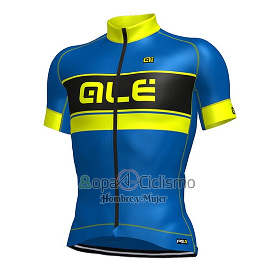 Ale Ropa Ciclismo Culotte Corto 2017 Hombre Mangas Cortas Azul y AMarillo