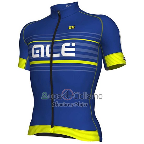 Ale Ropa Ciclismo Culotte Corto 2018 Hombre Mangas Cortas Azul y AMarillo