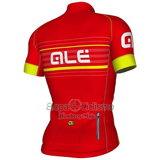 Ale Ropa Ciclismo Culotte Corto 2018 Hombre Mangas Cortas Rojo y AMarillo