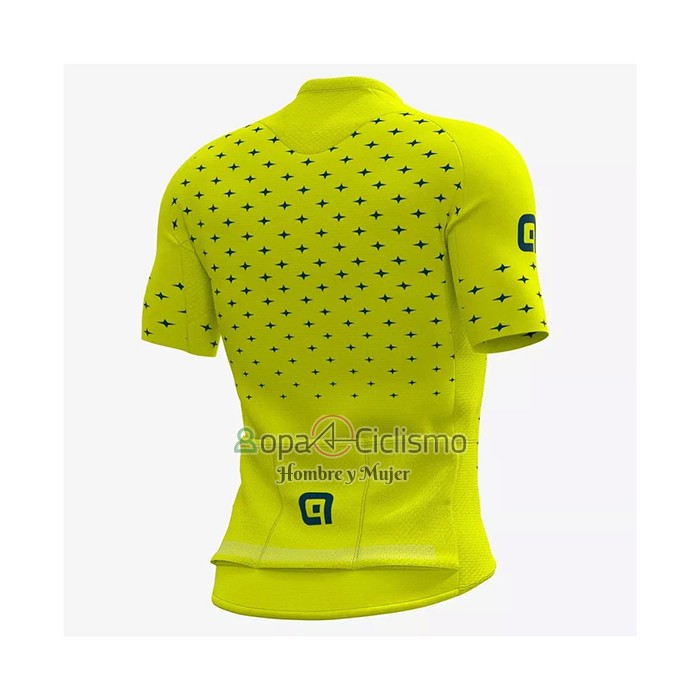 Ale Ropa Ciclismo Culotte Corto 2021 Hombre Mangas Cortas AMarillo Azul