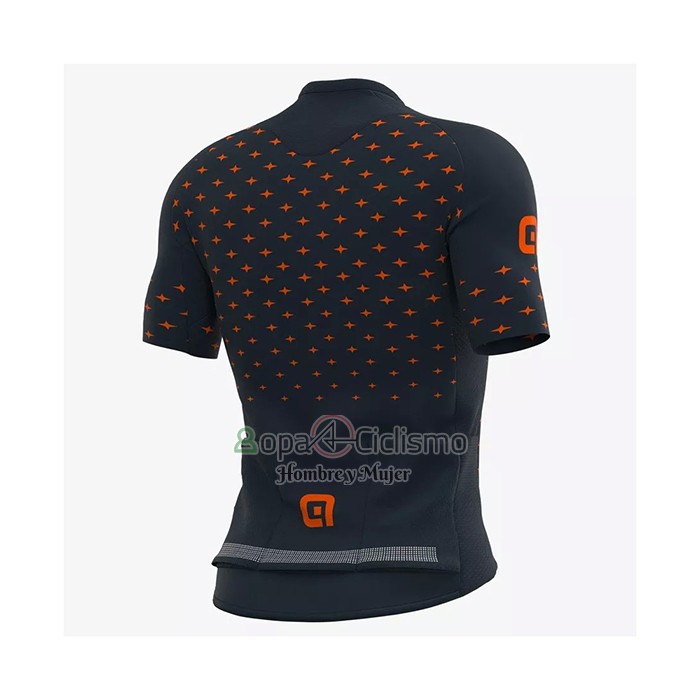 Ale Ropa Ciclismo Culotte Corto 2021 Hombre Mangas Cortas Azul Claro Naranja
