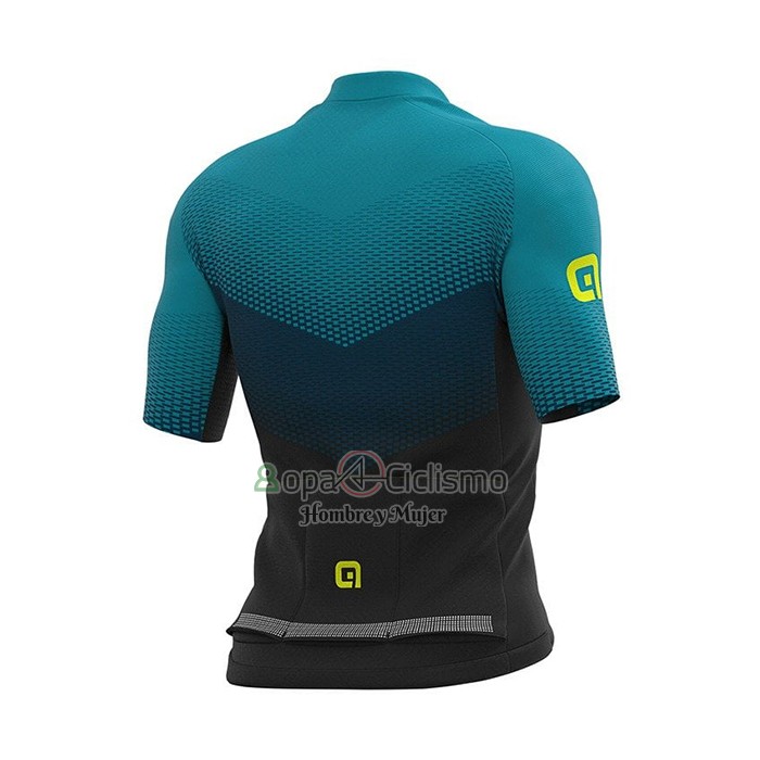 Ale Ropa Ciclismo Culotte Corto 2021 Hombre Mangas Cortas Azul Verde