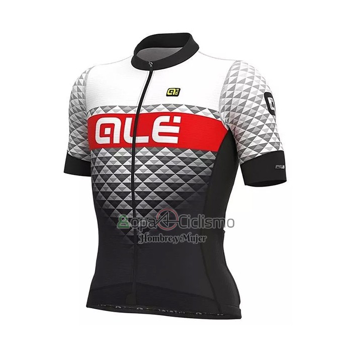 Ale Ropa Ciclismo Culotte Corto 2021 Hombre Mangas Cortas Blanco Negro Rojo