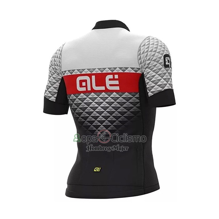 Ale Ropa Ciclismo Culotte Corto 2021 Hombre Mangas Cortas Blanco Negro Rojo