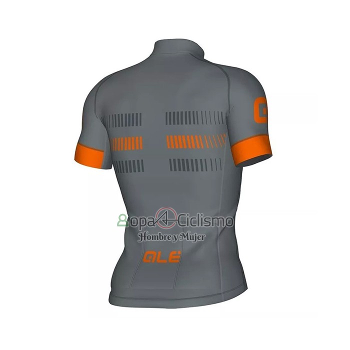 Ale Ropa Ciclismo Culotte Corto 2021 Hombre Mangas Cortas Gris Naranja