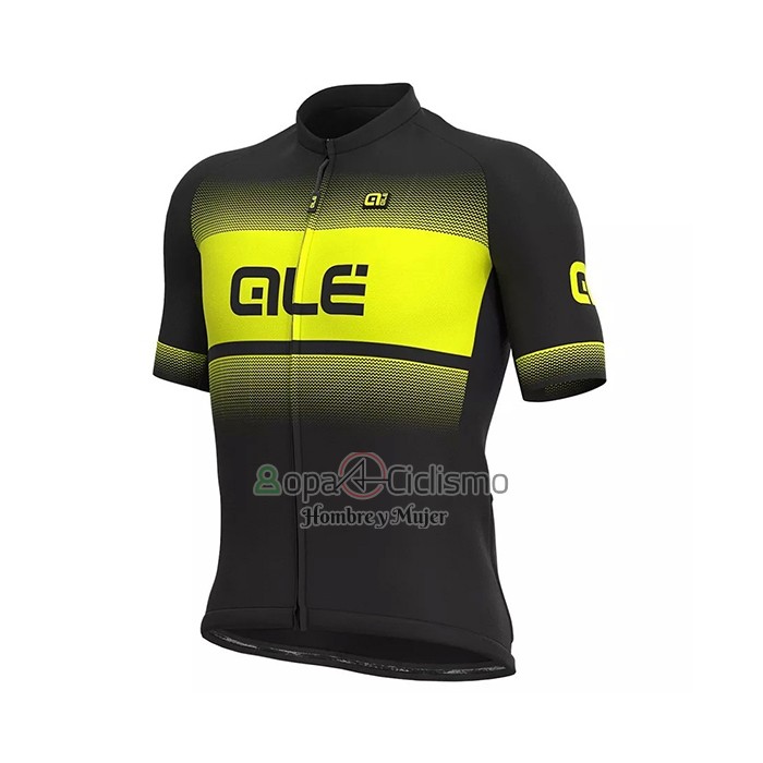 Ale Ropa Ciclismo Culotte Corto 2021 Hombre Mangas Cortas Negro AMarillo