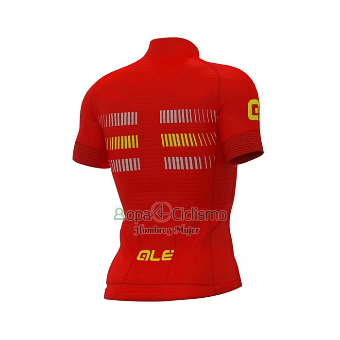 Ale Ropa Ciclismo Culotte Corto 2021 Hombre Mangas Cortas Rojo AMarillo