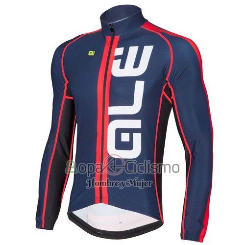 Ale Ropa Ciclismo Culotte Largo 2016 Hombre Mangas Largas Azul y Rojo