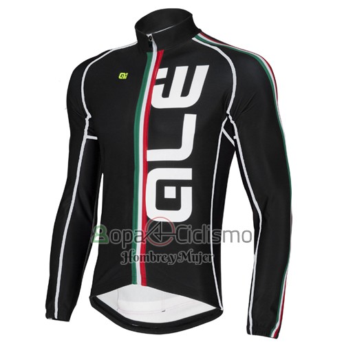 Ale Ropa Ciclismo Culotte Largo 2016 Hombre Mangas Largas Negro y Blanco