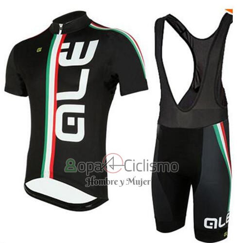 Ale Ropa Ciclismo Culotte Largo 2016 Hombre Mangas Largas Negro y Blanco