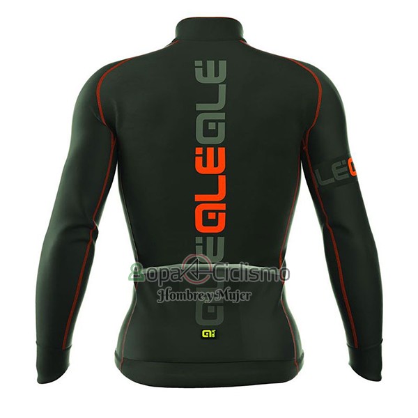 Ale Ropa Ciclismo Culotte Largo 2017 Hombre Mangas Largas 3 Season Negro y Naranja